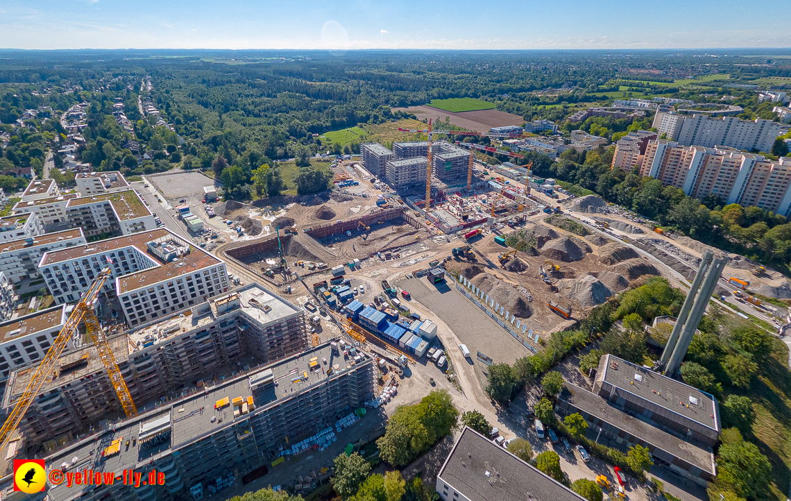 02.09.2023 - eine neue Baugrube auf dem Alexisquartier in Neuperlach